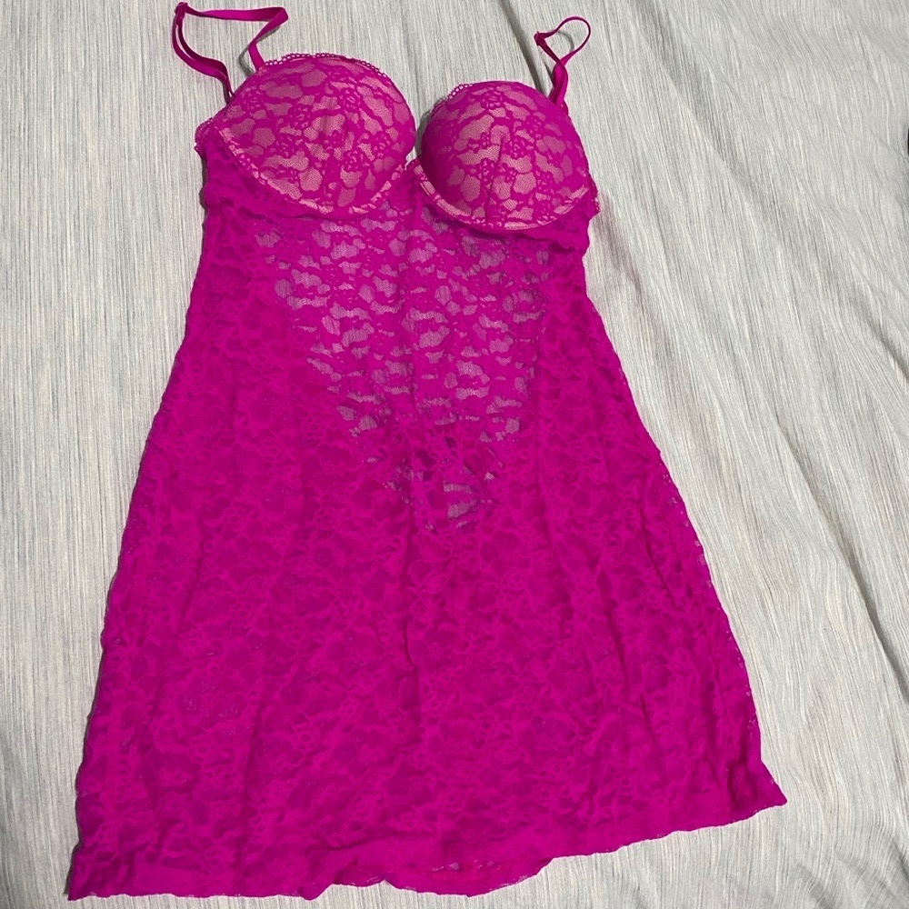 Victoria’s secrete pink lace lingerie